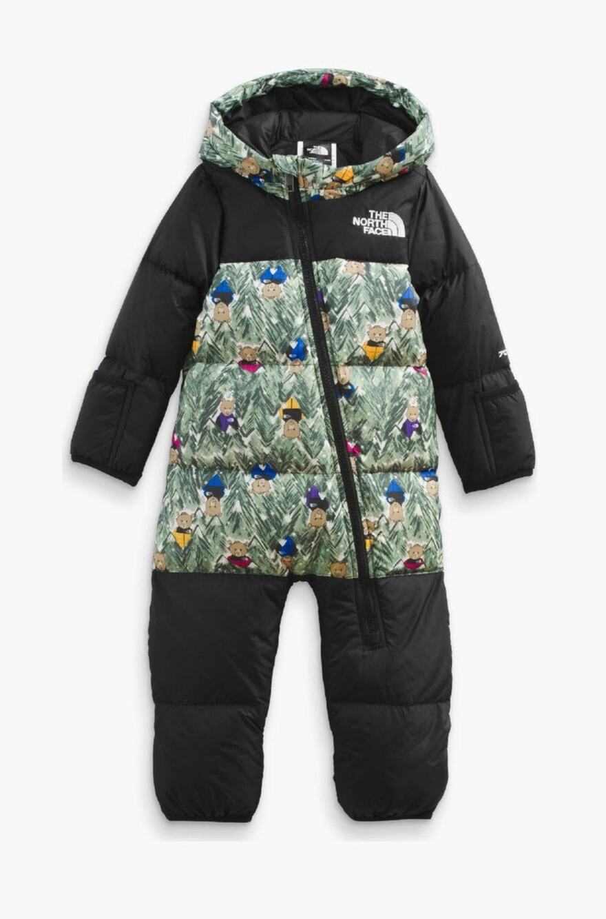 North Face 12-18M Baby Snowsuit Retro Nuptse Thyme Nupste Forest Bunting Suit